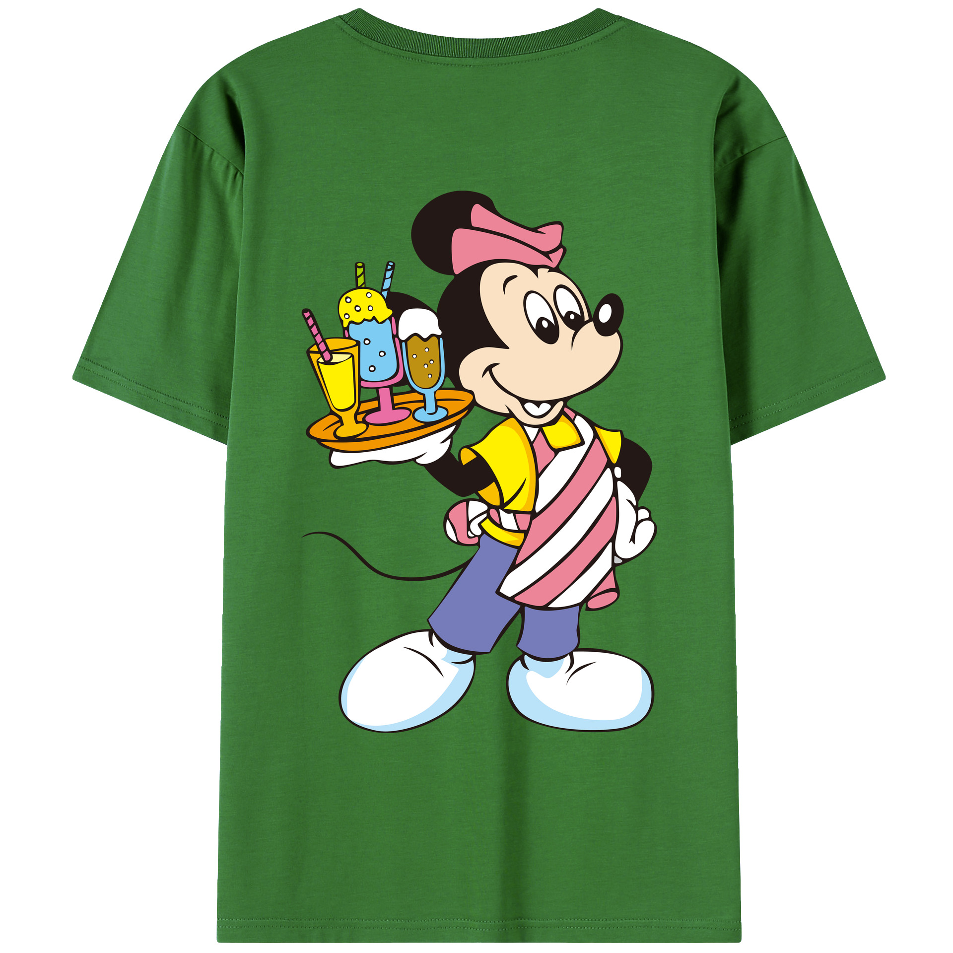 （画像用） ミッキーマウス Mickey Mouse レディース半袖Tシャツ(バックプリント)